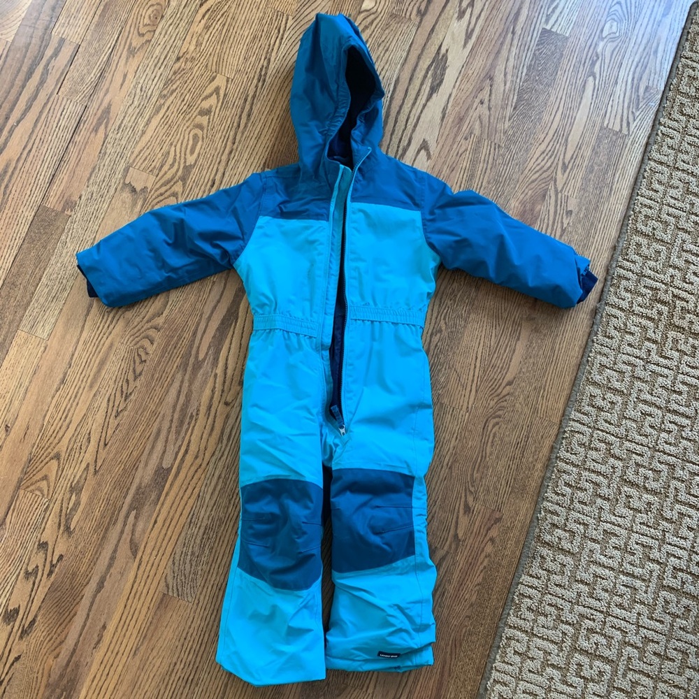 Lands’ End Kids Squall Iron Knee Waterproof Snowsuit. Onesie Ski Bib. Size 4.
